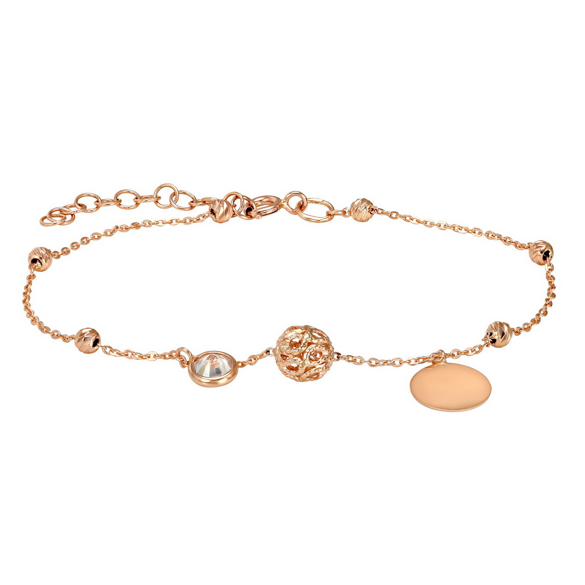 

Золотой браслет с фианитами Tango Jewellery Company 820161 размер 180