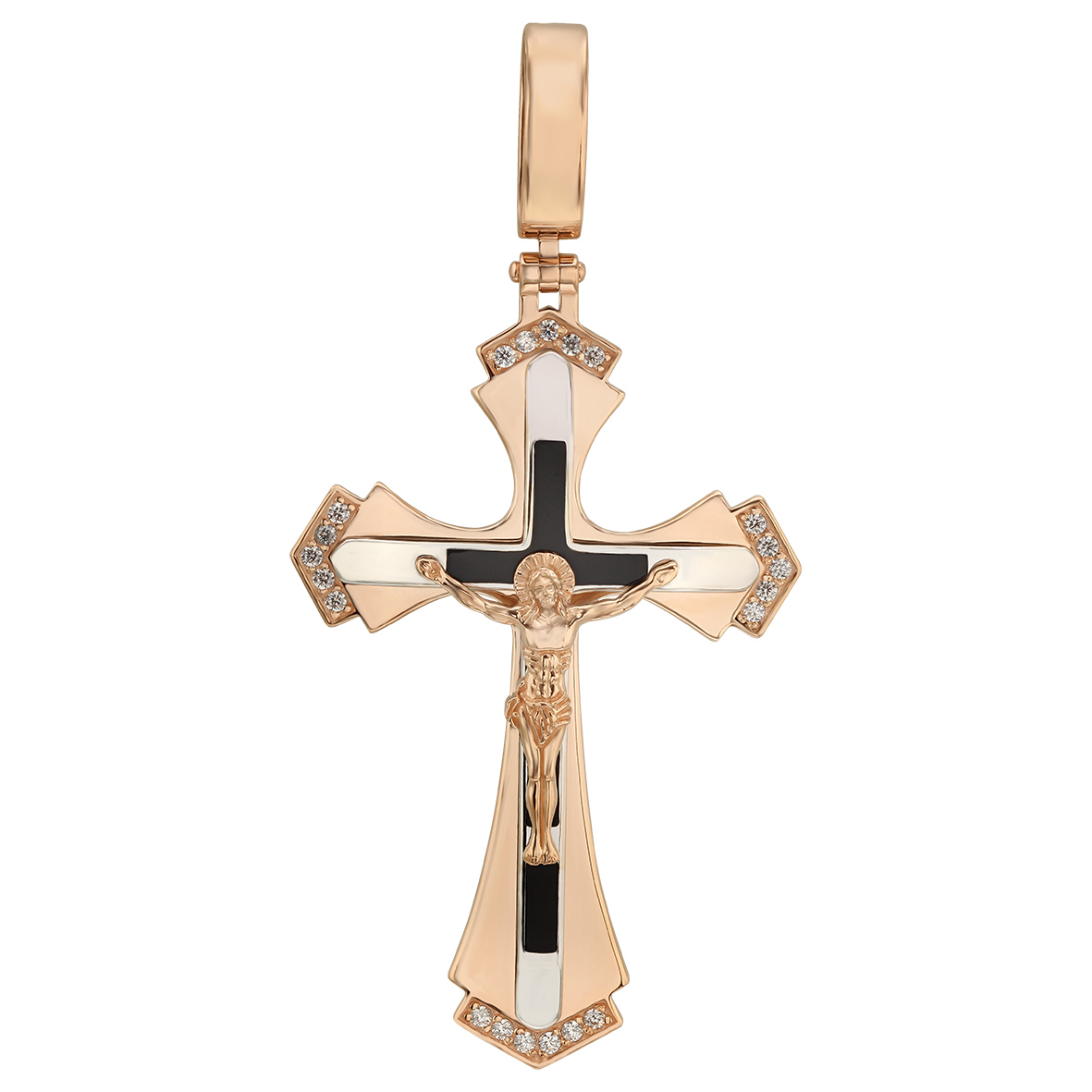 

Золотой крестик с фианитами и эмалью Tango Jewellery Company 270124Е