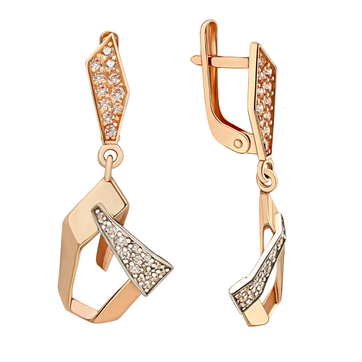 

Золотые серьги с фианитами Tango Jewellery Company 430181