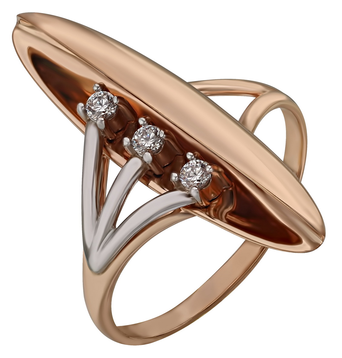 

Золотое кольцо с фианитами Tango Jewellery Company 350074 размер 17