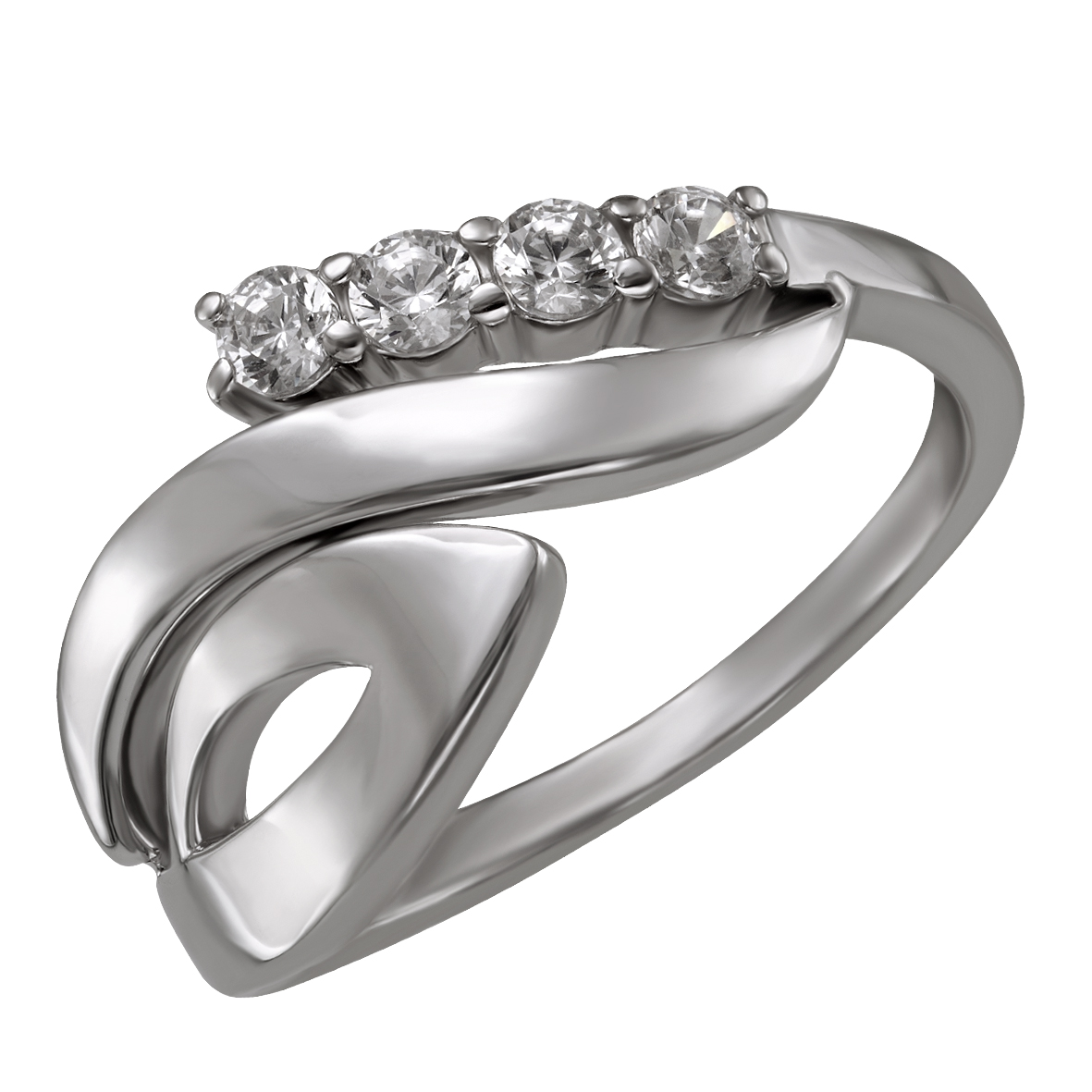

Серебряное кольцо с фианитами Tango Jewellery Company 330273С размер 18