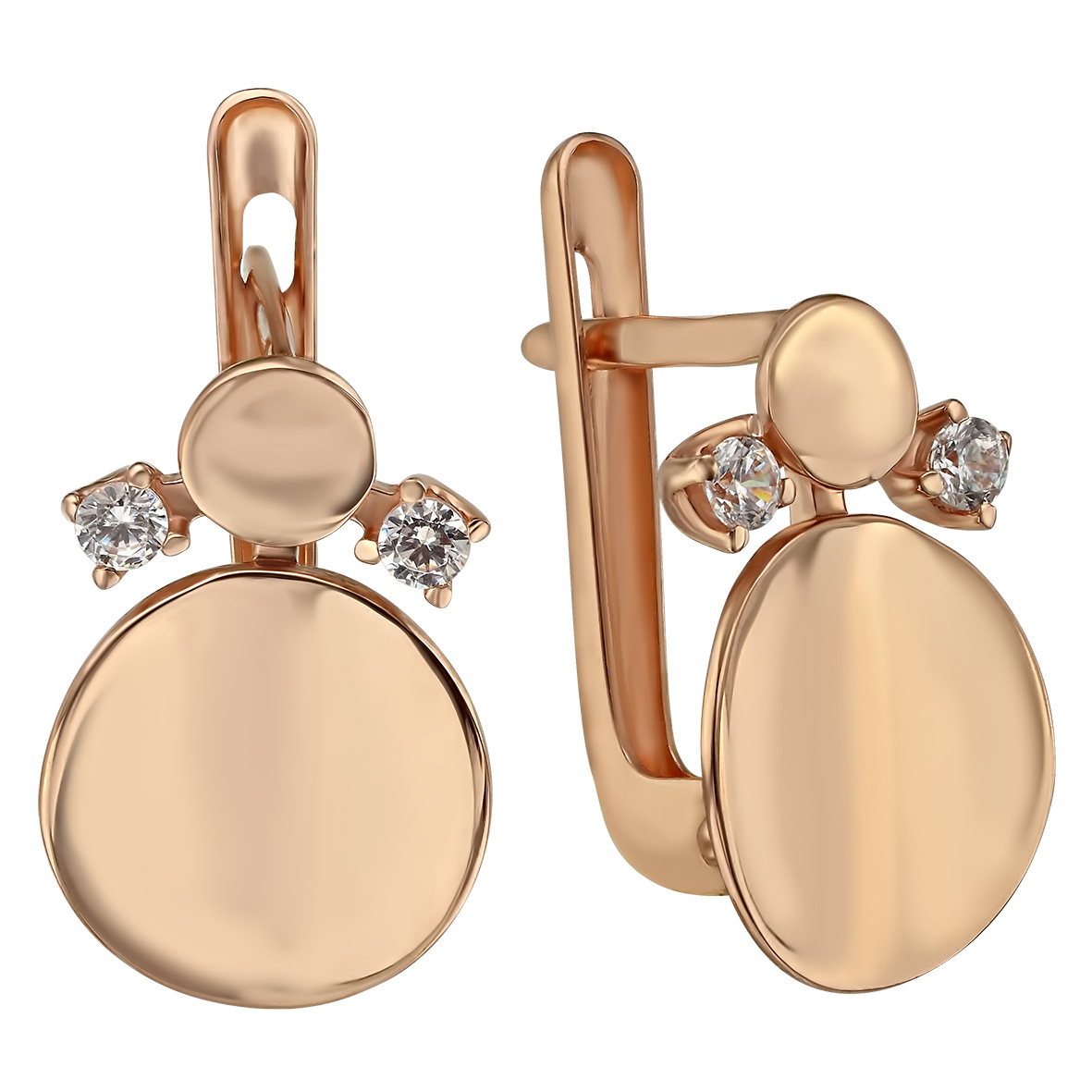 

Золотые серьги с фианитами Tango Jewellery Company 420376
