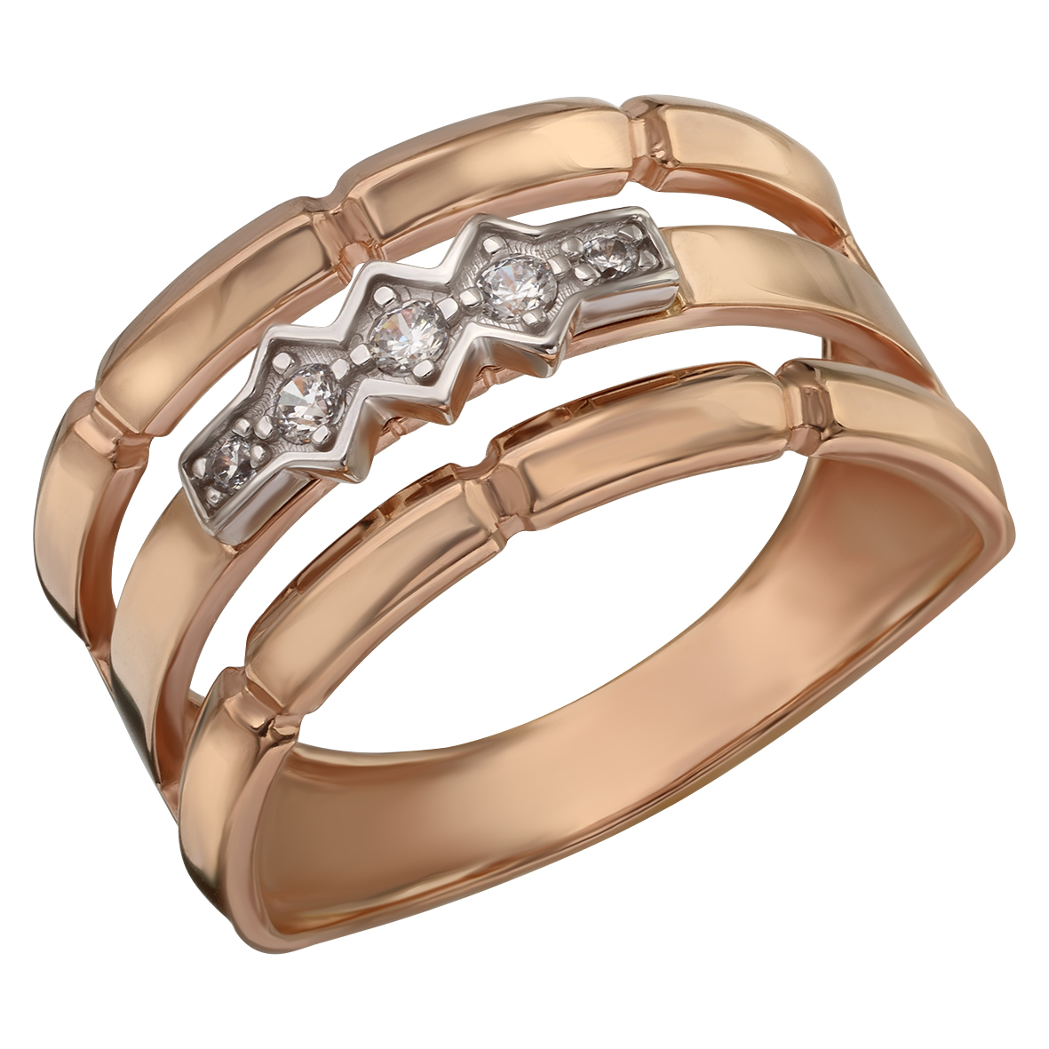 

Золотое кольцо с фианитами Tango Jewellery Company 350064 размер 17.5