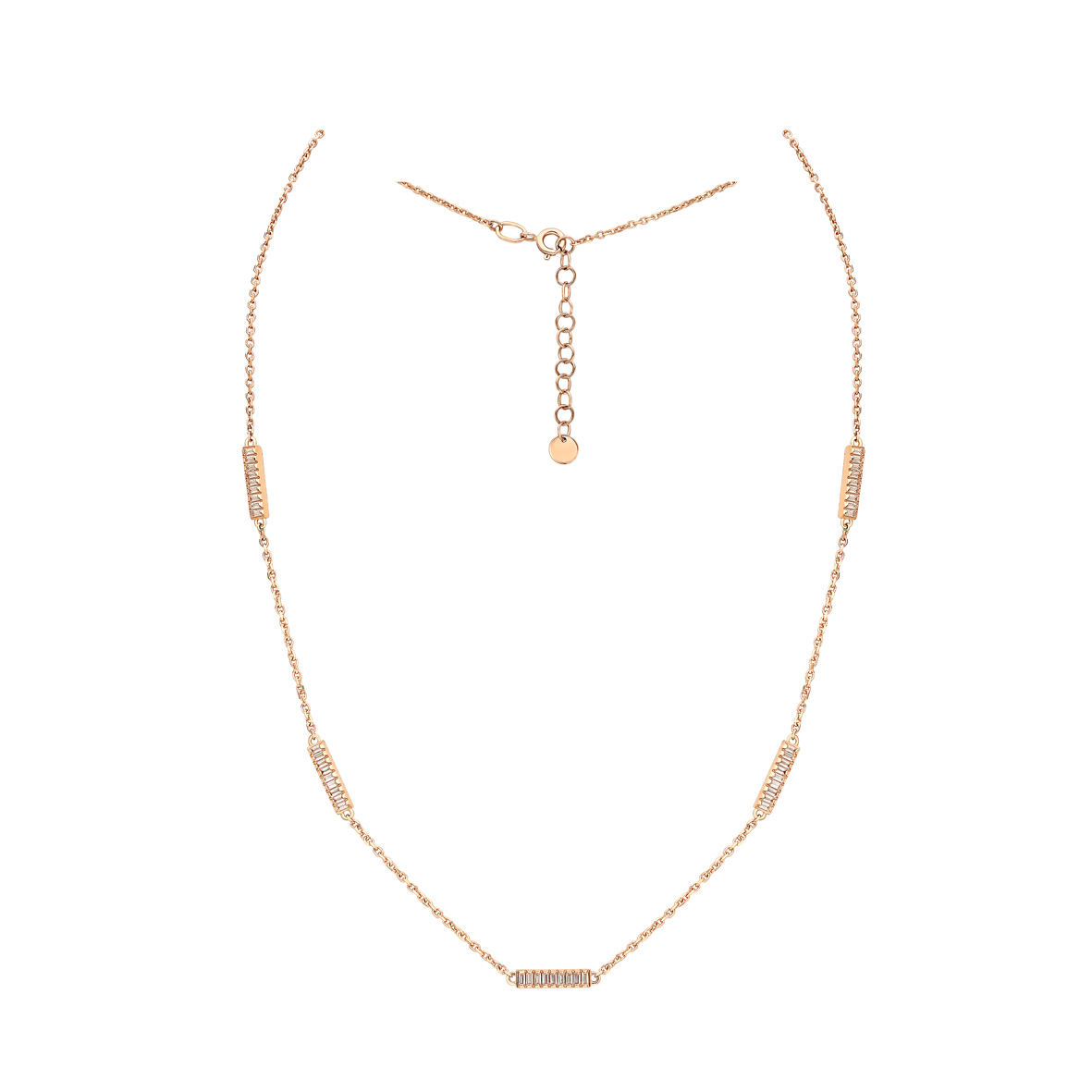 

Золотое колье с фианитами Tango Jewellery Company 860428 размер 500