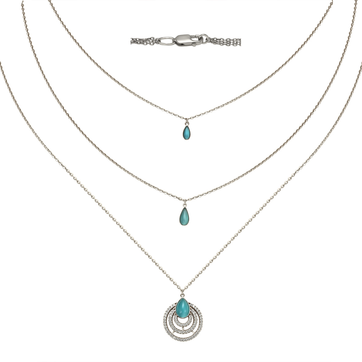 

Серебряное колье с фианитами Tango Jewellery Company 860336С размер 400