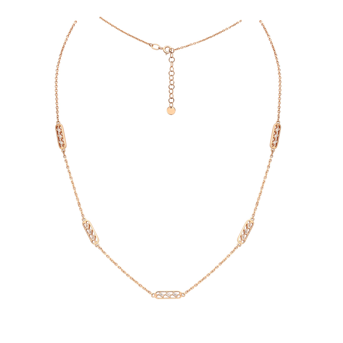 

Золотое колье с фианитами Tango Jewellery Company 860436 размер 500