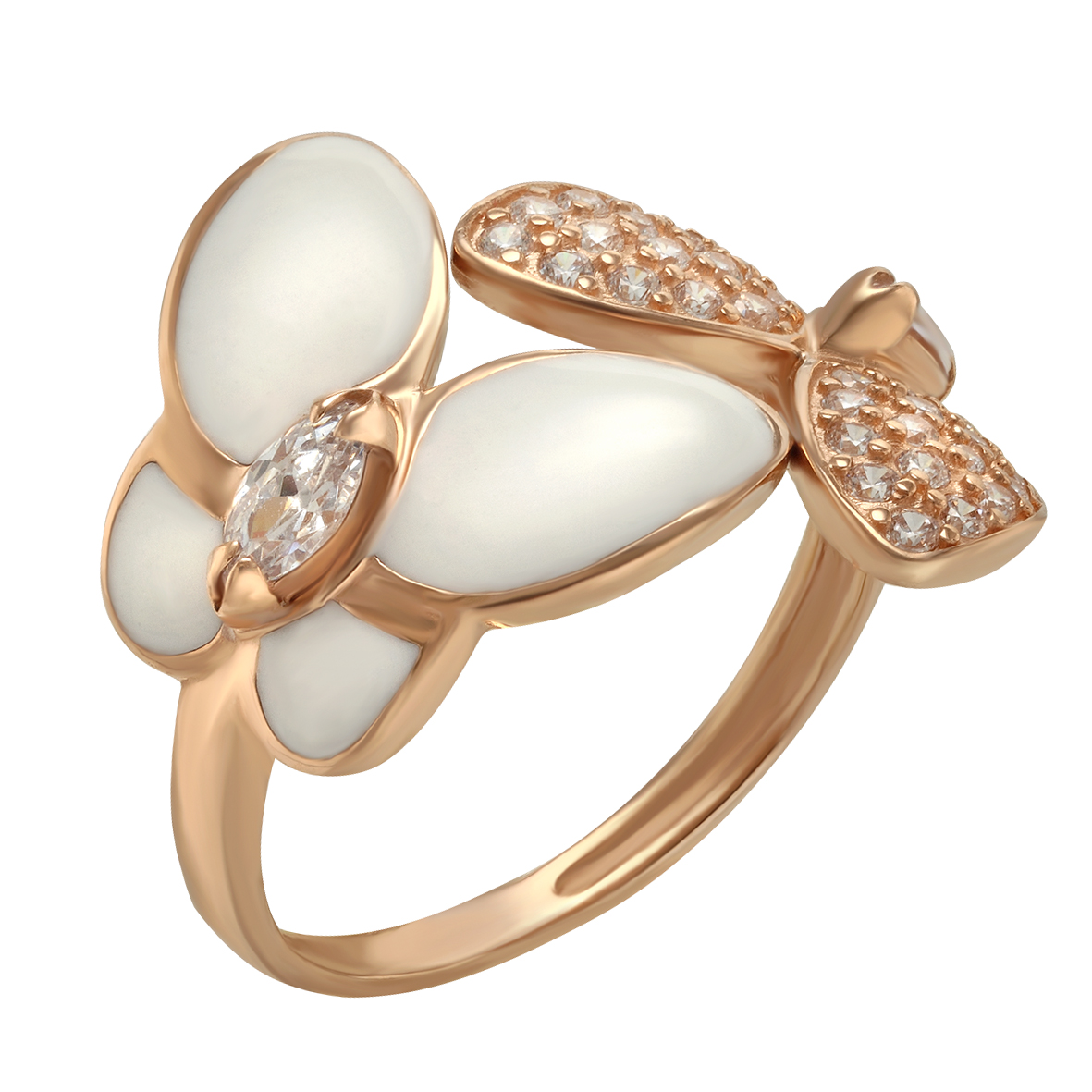 

Золотое кольцо с фианитами и эмалью Tango Jewellery Company 330117Е размер 18