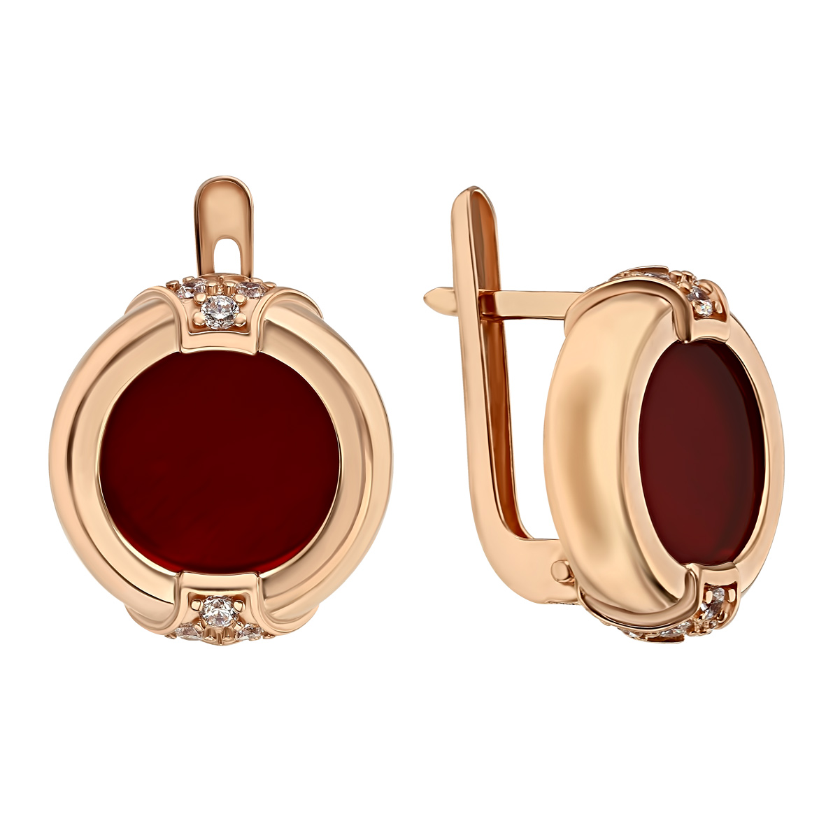 

Золотые серьги с агатом / перламутром / бирюзой и фианитами Tango Jewellery Company 449725