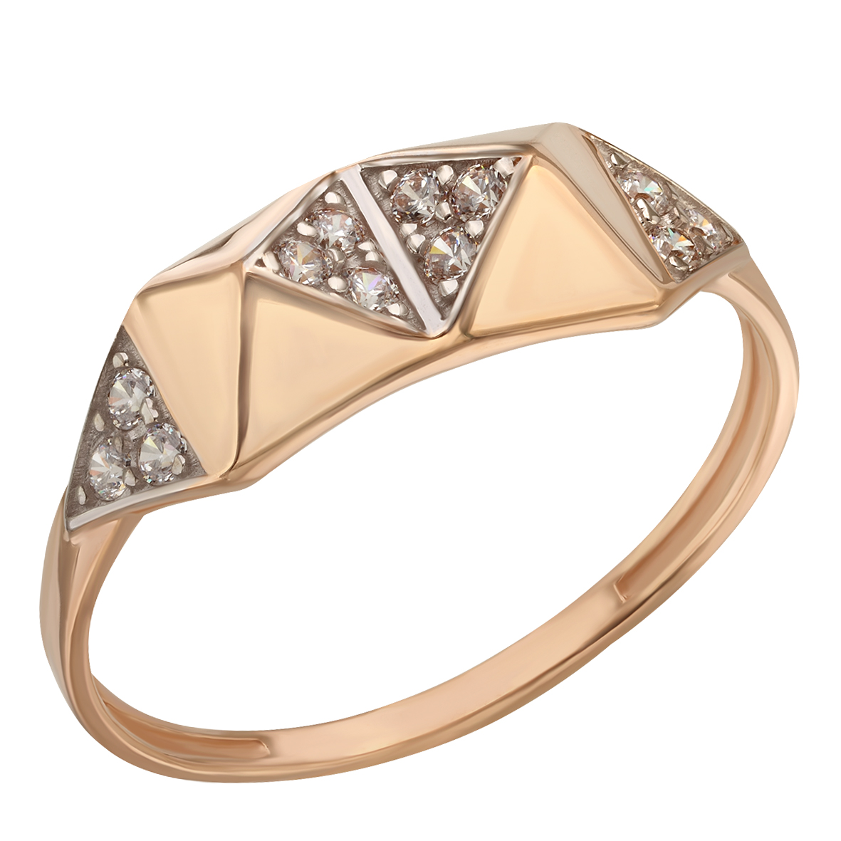 

Золотое кольцо с фианитами Tango Jewellery Company 380518 размер 18
