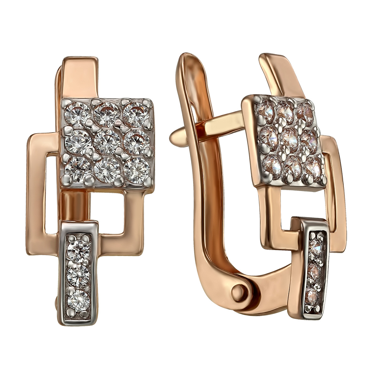 

Золотые серьги с фианитами Tango Jewellery Company 420343