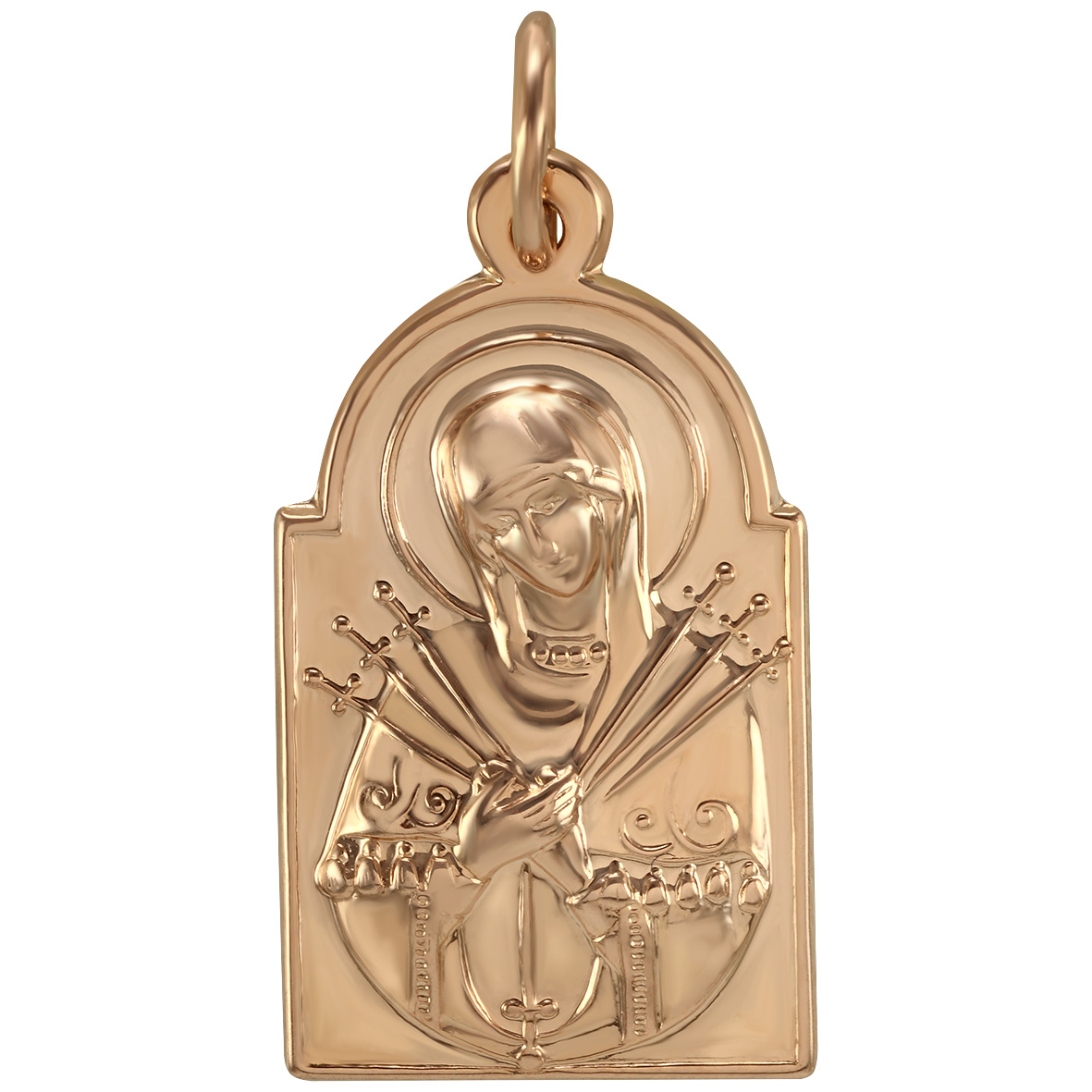 

Золотая ладанка "Семистрельная икона Божией Матери" Tango Jewellery Company 100619