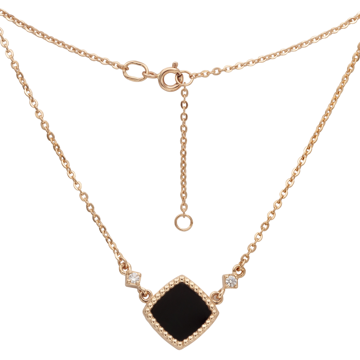 

Золотое колье с агатом и фианитами Tango Jewellery Company 869386 размер 450