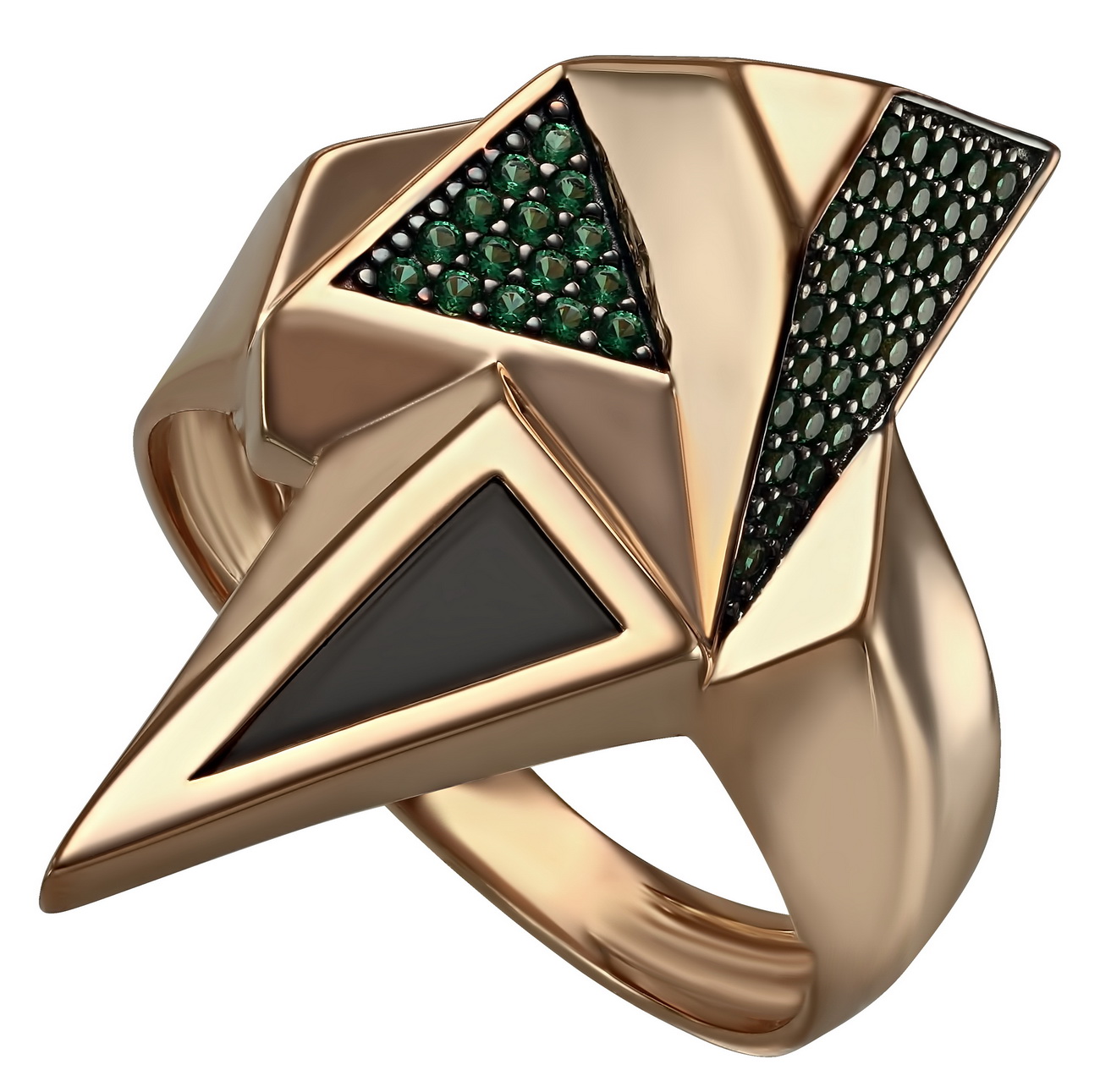 

Золотое кольцо с агатом и фианитами Tango Jewellery Company 369607 размер 18