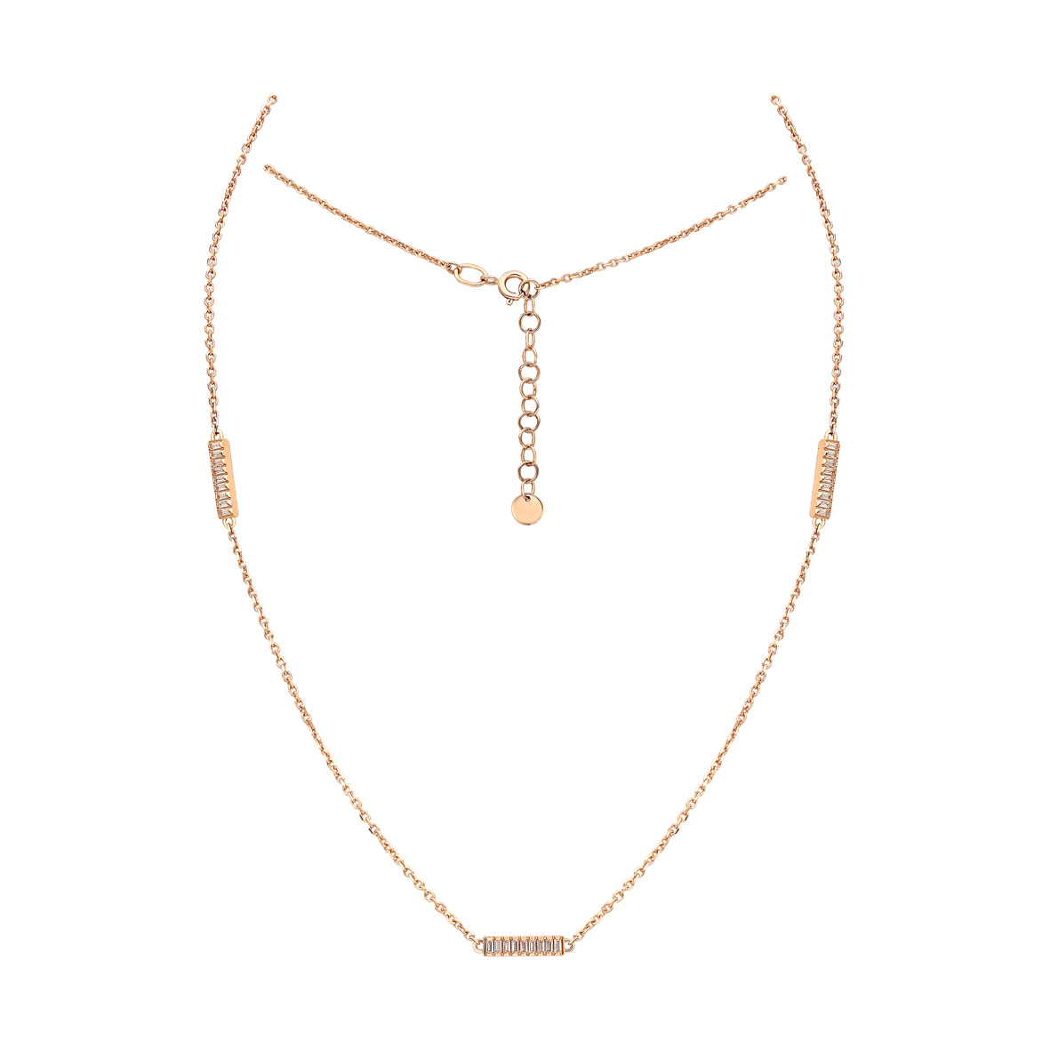 

Золотое колье с фианитами Tango Jewellery Company 860440 размер 450