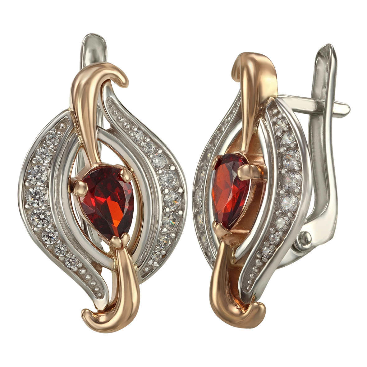 

Золотые серьги с фианитами Tango Jewellery Company 430941