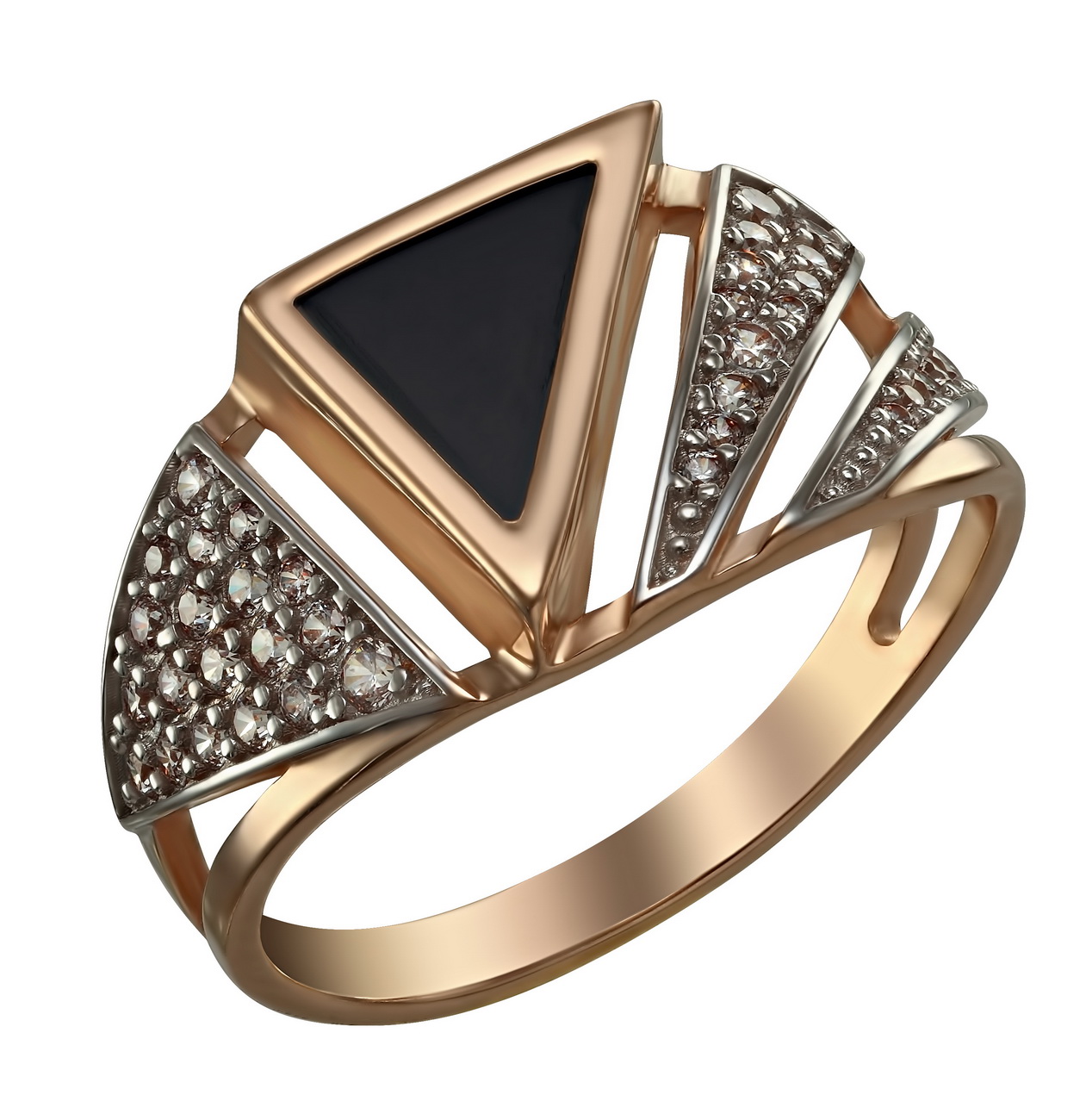 

Золотое кольцо с агатом и фианитами Tango Jewellery Company 369606 размер 17