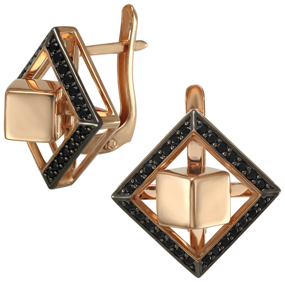 

Золотые серьги с фианитами Tango Jewellery Company 420297