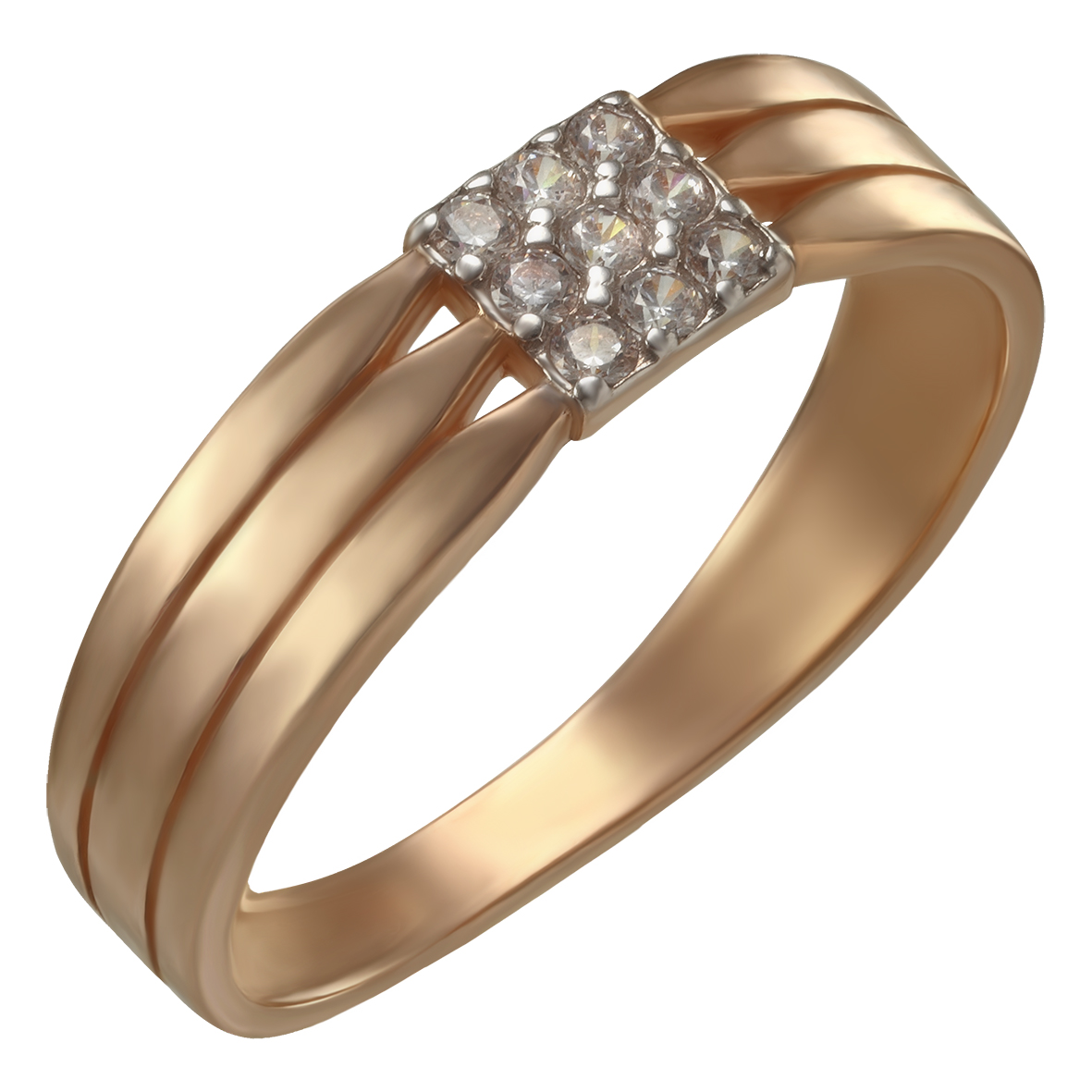 

Золотое кольцо с фианитами Tango Jewellery Company 380405 размер 19