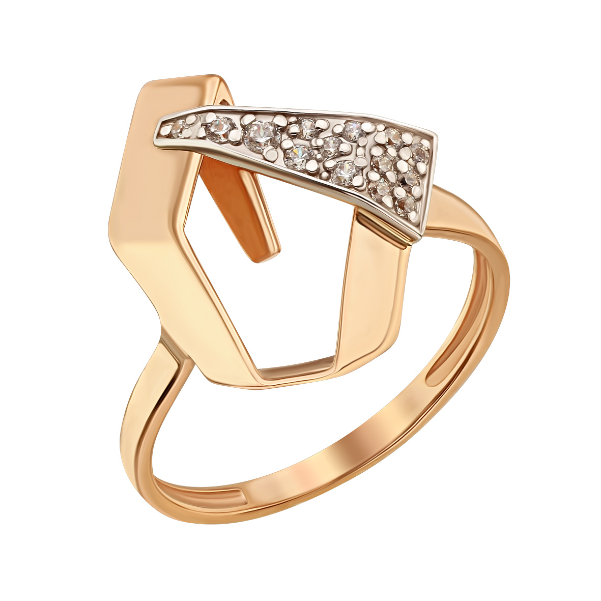 

Золотое кольцо с фианитами Tango Jewellery Company 350092 размер 17