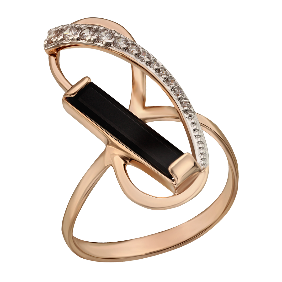 

Золотое кольцо с агатом и фианитами Tango Jewellery Company 369502 размер 18
