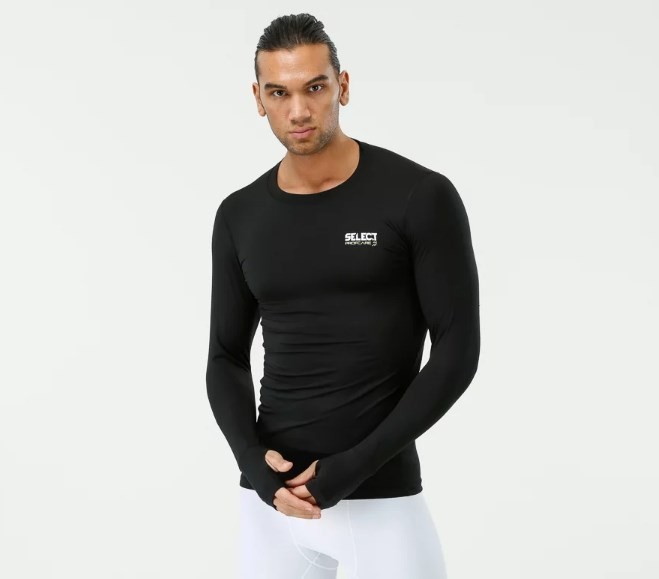 

Термофутболка SELECT Compression shirt with long sleeves 6902 L чорна