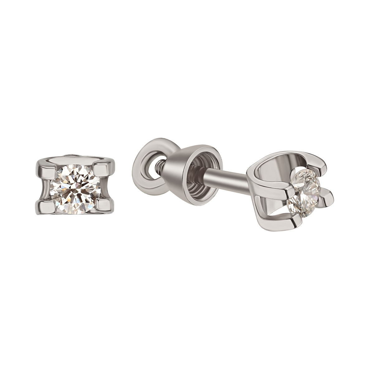 

Пуссеты в белом золоте с бриллиантами Tango Jewellery Company 780521В