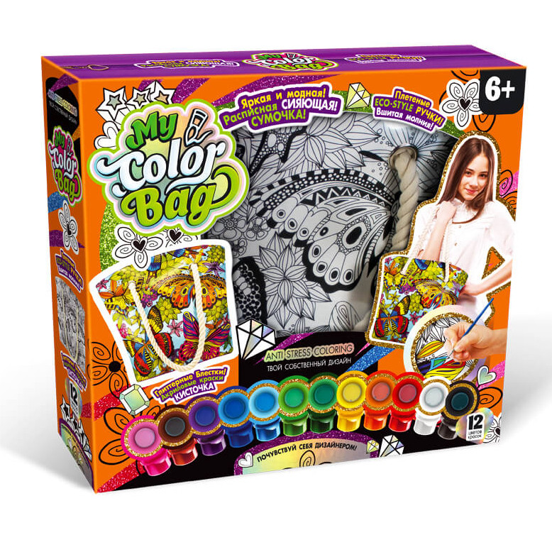 

Комплект креативного творчества "My Color Bag" Danko Toys COB-01 сумка-раскраска (Бабочки)