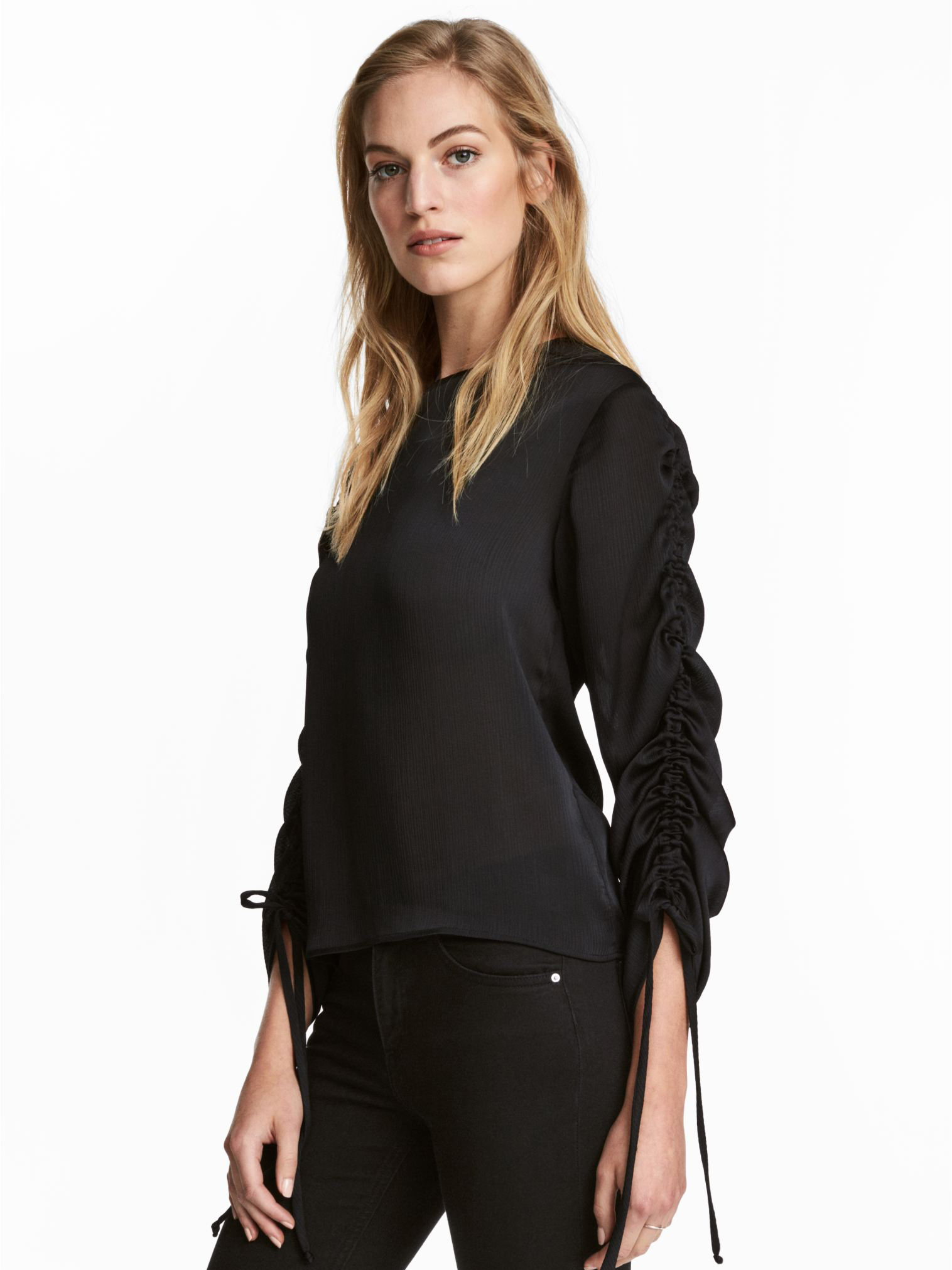 

Блузка H&M 5105565log  Черная, Блузка H&M 5105565log 42 Черная