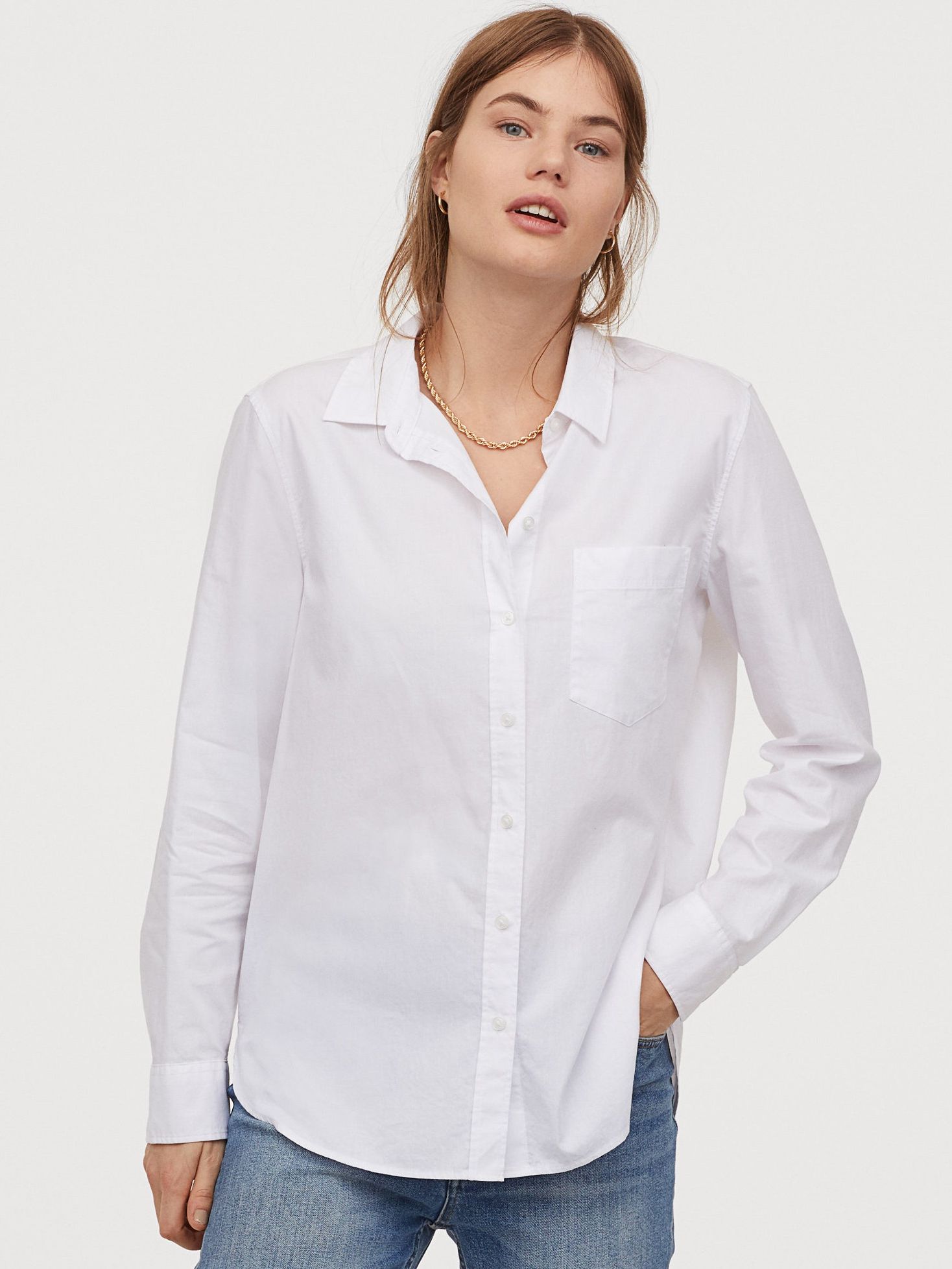 

Рубашка H&M 08-0842607-001 L Белая (СА2000001886441)