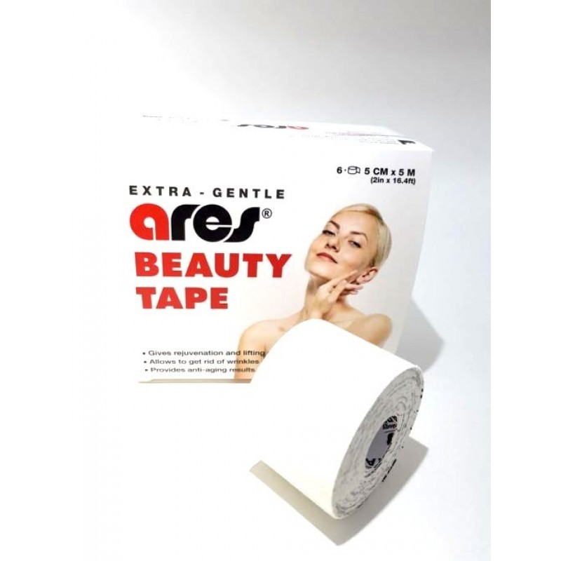 

Кинезио тейп Ares Beauty 5смx5м белый AB
