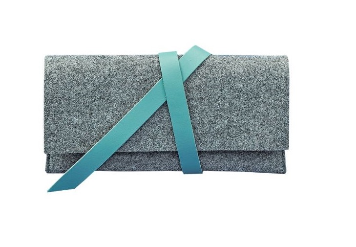 

Тревел-кейс BlankNote VOYAGER 1.0 из фетра с кожаными бирюзовыми вставками BN-TK-1-felt-tiffany