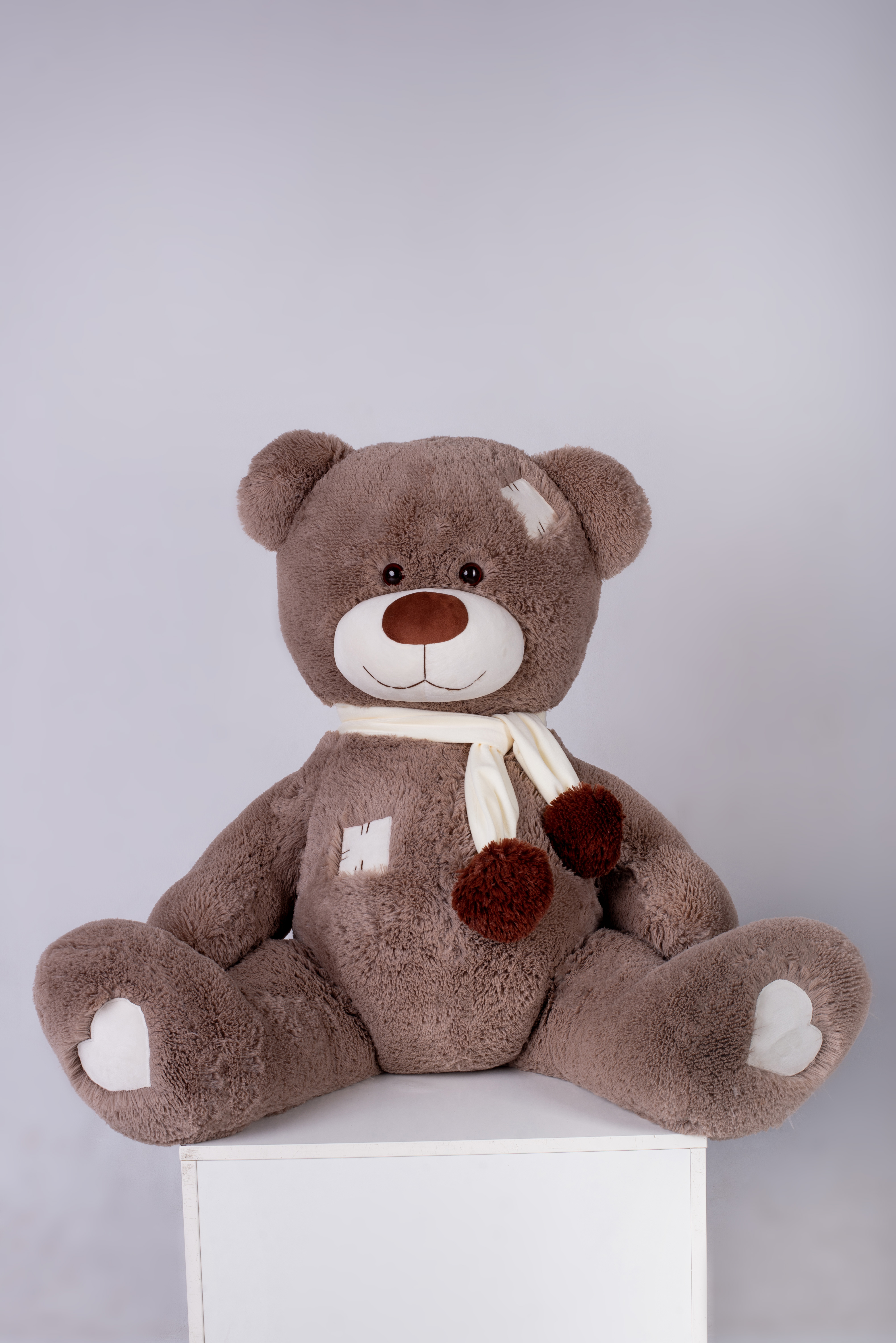 

Мягкая игрушка большой плюшевый мишка TeddyBear "Джозеф" 140см Бежевый
