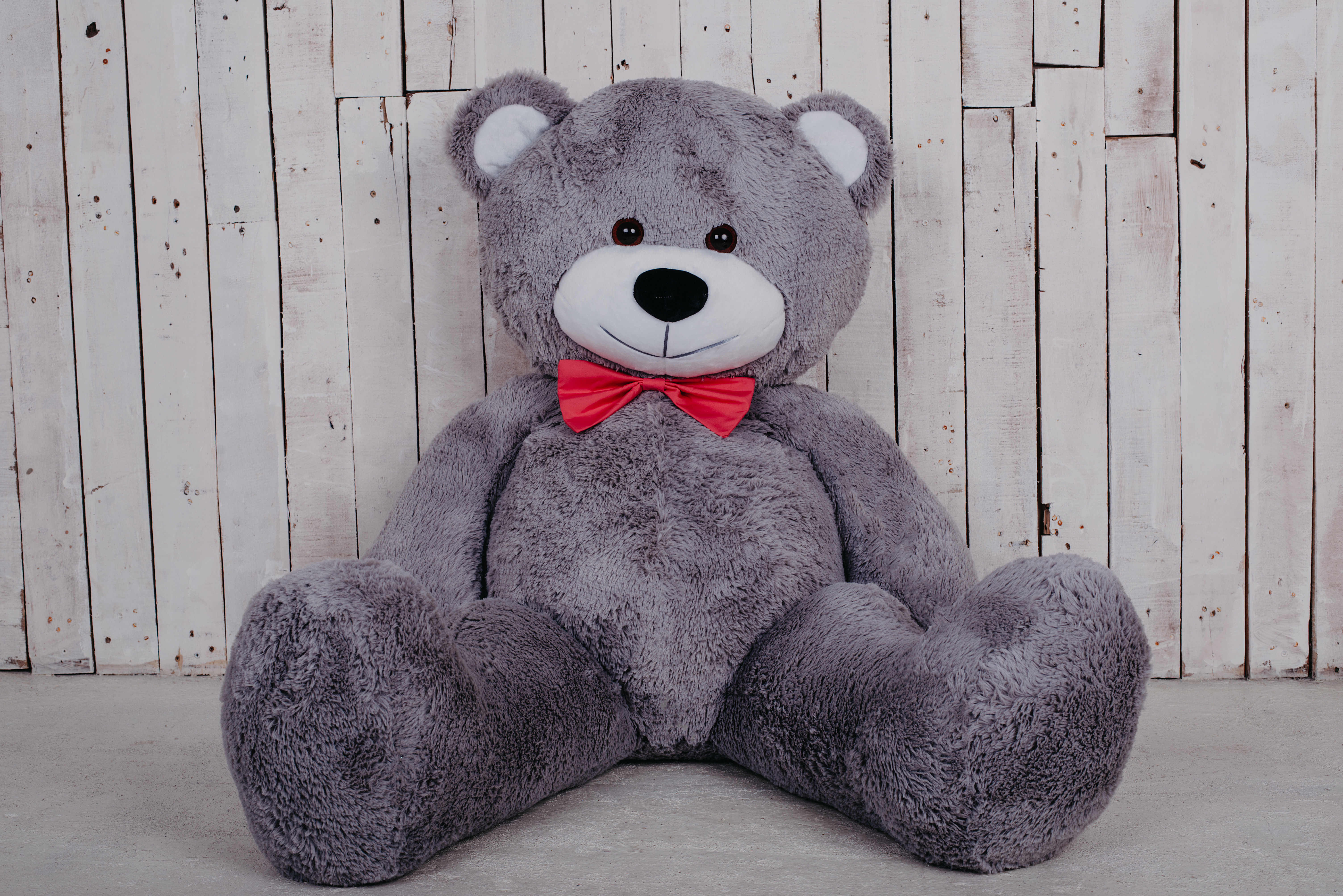 

Мягкая игрушка большой плюшевый мишка TeddyBear "Билли" 150см Серый