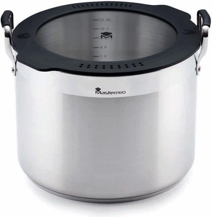 

Кастрюля Bergner MasterPro Smart 12.9л с силиконовыми накладками на ручках
