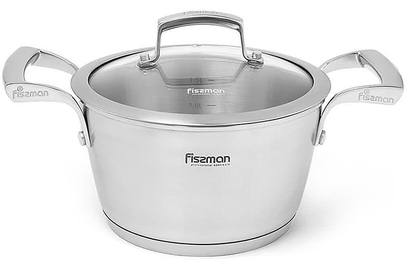 

Кастрюля Fissman Millenium 2.1л из нержавеющей стали со стеклянной крышкой