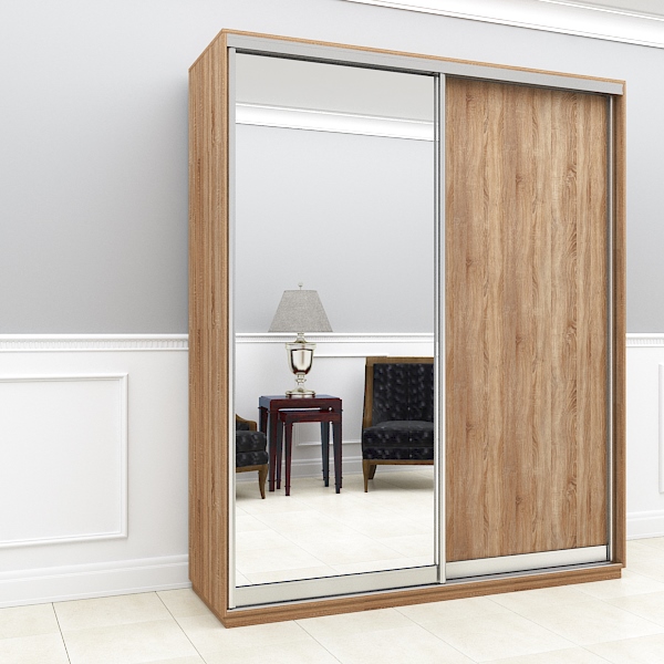 

Двухдверный шкаф купе Viant 3-7 180x60x220 Дуб сонома ДСП + Зер