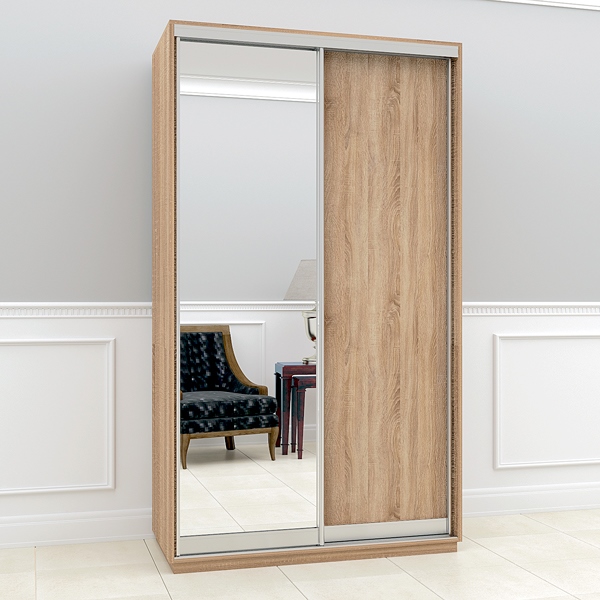 

Двухдверный шкаф купе Viant 3-7 150x60x240 Дуб сонома ДСП + Зер