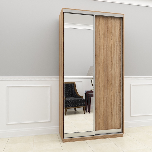 

Двухдверный шкаф купе Viant 2-7 120x60x240 Дуб сонома ДСП + Зер
