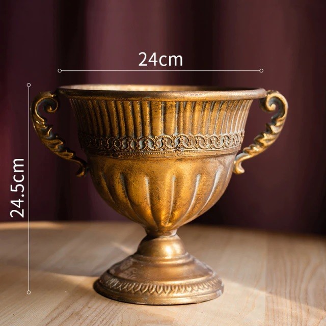 

Ваза Taiping Кубок Ришелье с ручками металл золото 7016-1GoldВ
