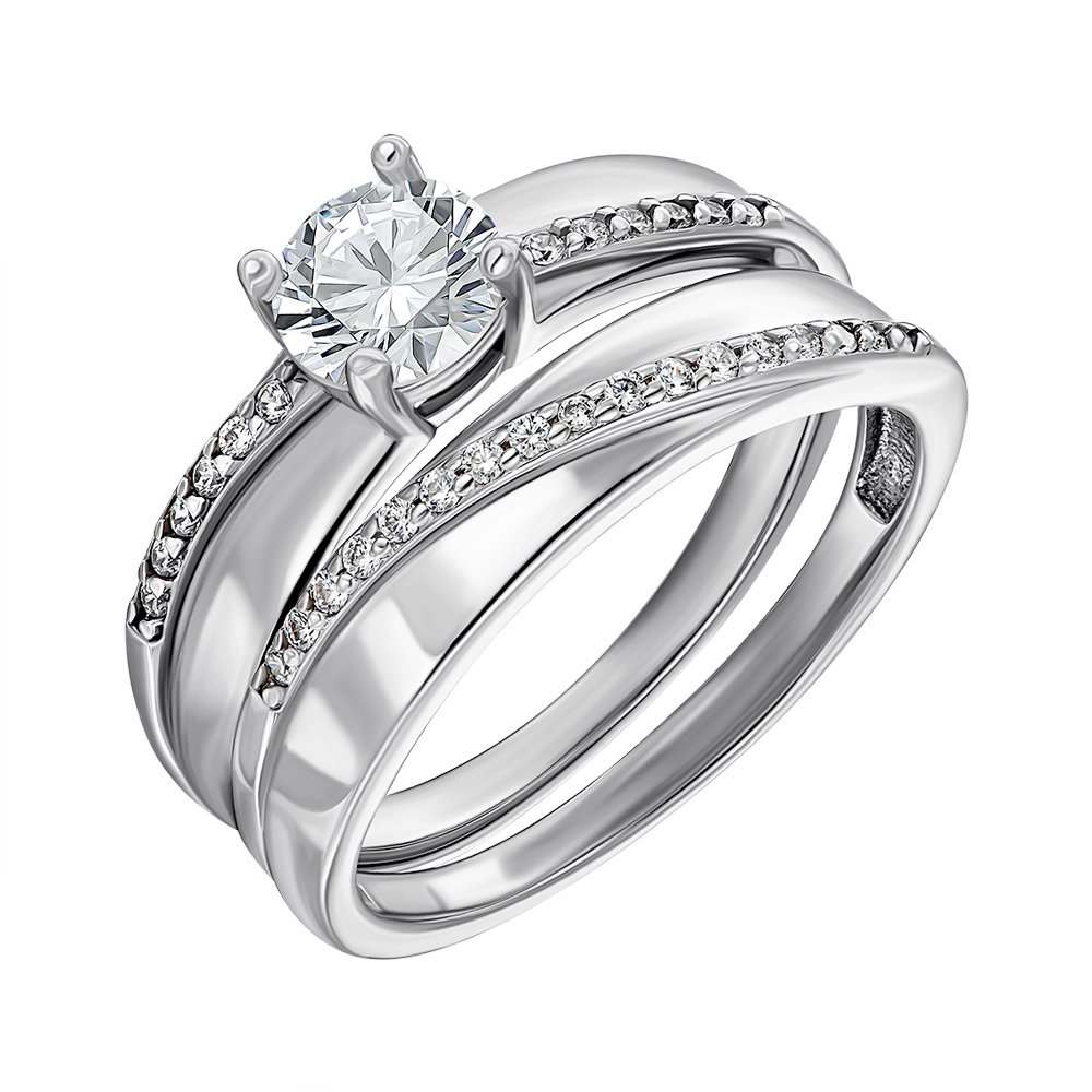 

Кольцо из серебра с фианитами 000151385 17.5 размера