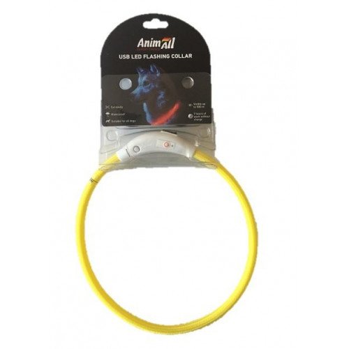 

Светящийся ошейник LED AnimAll для собак 70 см, желтый