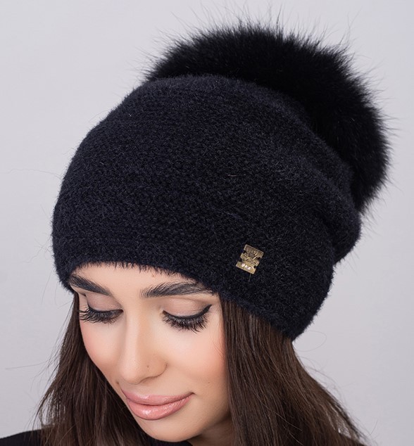 

Женская шапка DeMari Амфора Бублик 54-58 Черный