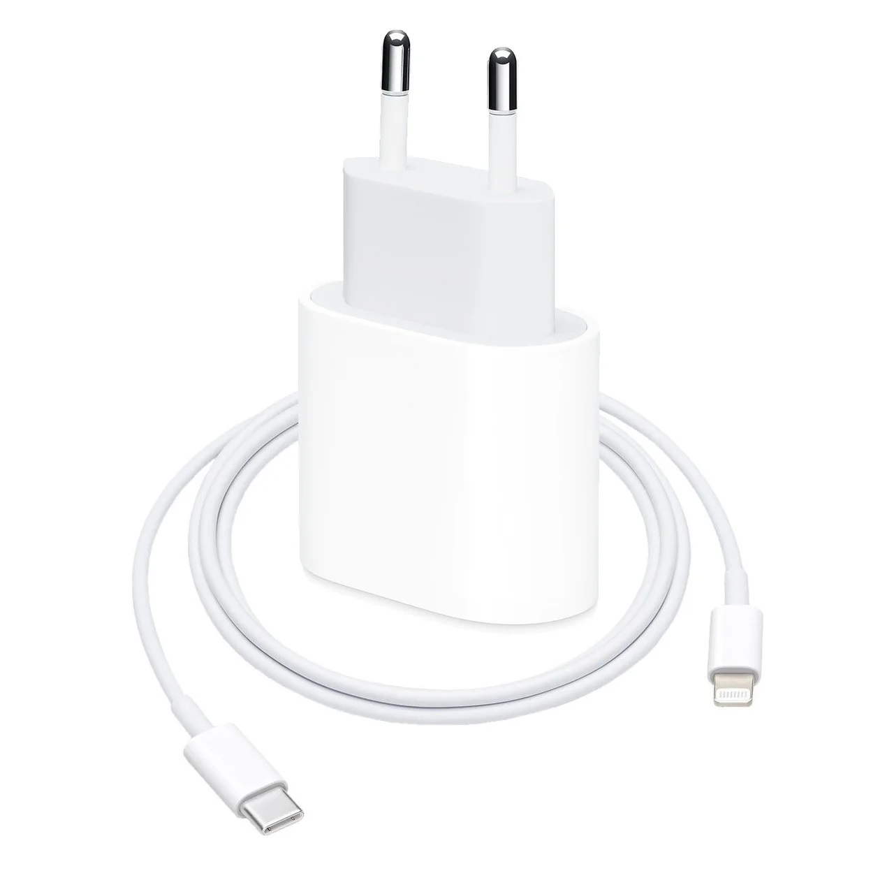 

Комплект для быстрой зарядки iPhone, Сетевое зарядное устройство 20W с кабелем USB-C - Lightning