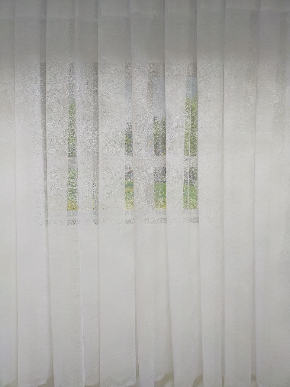 

Тюль Волны Жаккардовая пудра 500х230