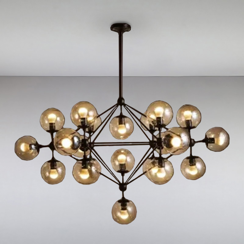 

Люстра потолочная Light House LS-14875-21 BK+BR черная