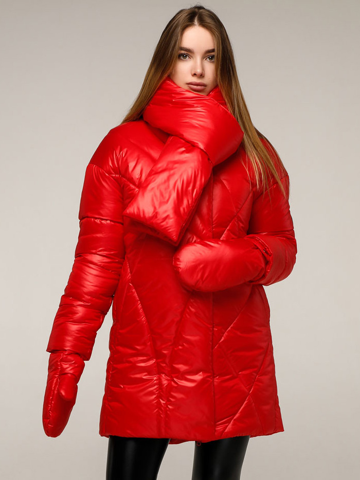 Акція на Куртка зимова жіноча Favoritti ПВ-1291 Лаке Тон 76 50 Червона від Rozetka
