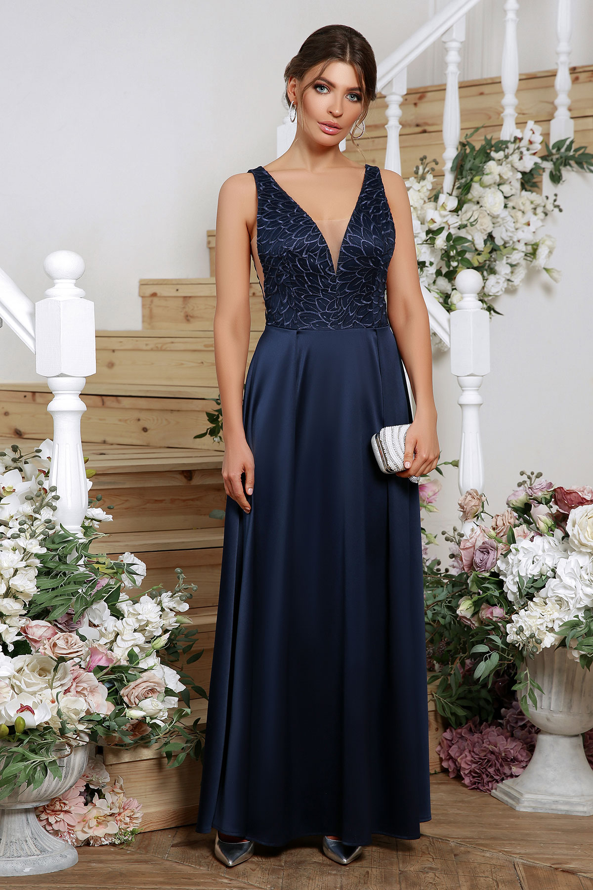 

Платье Glem Мэйси б/р  синий 55810, Платье Glem Мэйси б/р M синий 55810