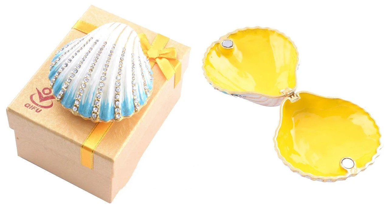 

Шкатулка со стразами Ракушка №1124-2