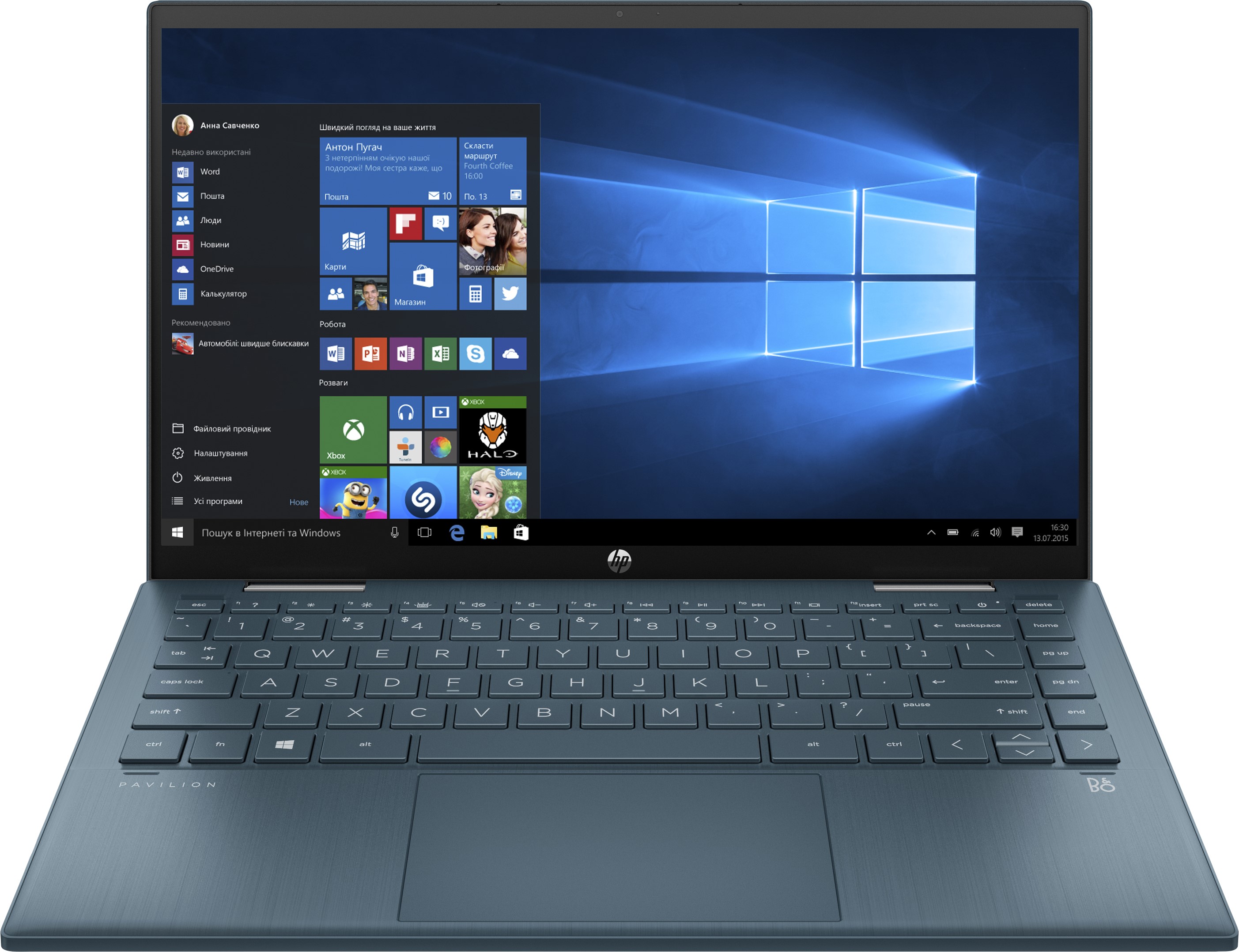 

Ноутбук HP Pavilion x360 Convertible 14-dy0022ua (464H5EA) Spruce Blue
