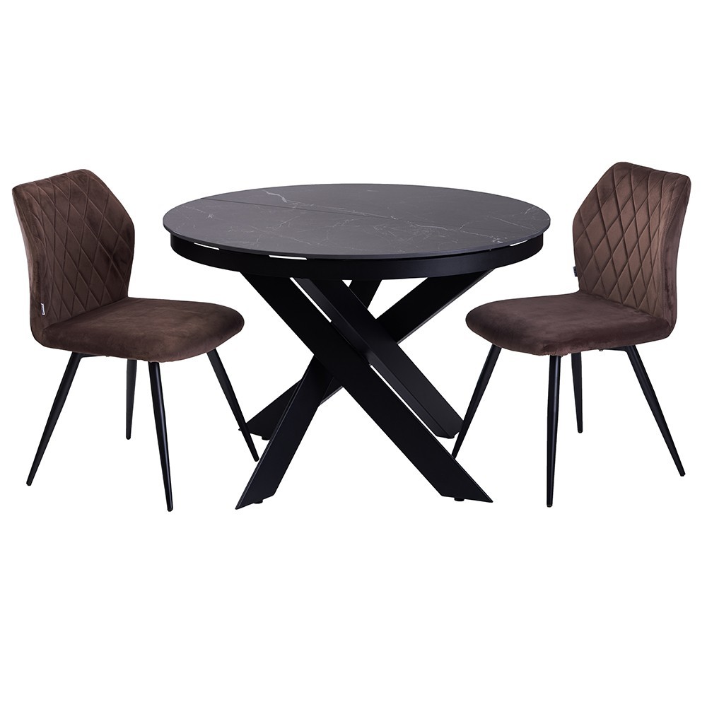 

Стол Concepto Moon Black Marble керамика 110-140 см